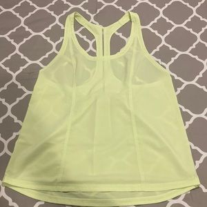 Lululemon lightened up singlet clear mint neon green yellow 6